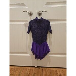 Jerry's Purple sparkling Figure Skating Dress girls size 10/12
